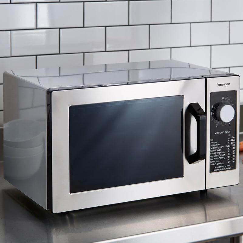 Panasonic NE-1025 ホワイト 600W Panasonic NE-1025 Stainless Steel Commercial Microwave Oven with