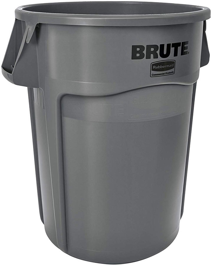 Rubbermaid FG264360GRAY, 44 Gallon BRUTE® Heavy Duty Trash Can, Gray