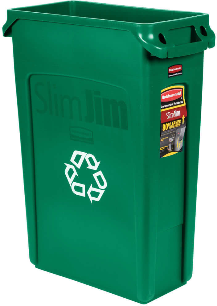 32 Gallon Rubbermaid Green Recycling Container