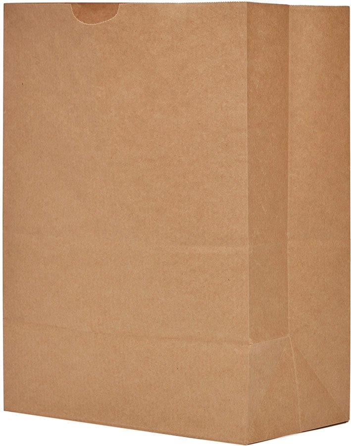 AJM SS57NP5C, 1/8 BBL 57# Brown Narrow Base Grocery Paper Sack