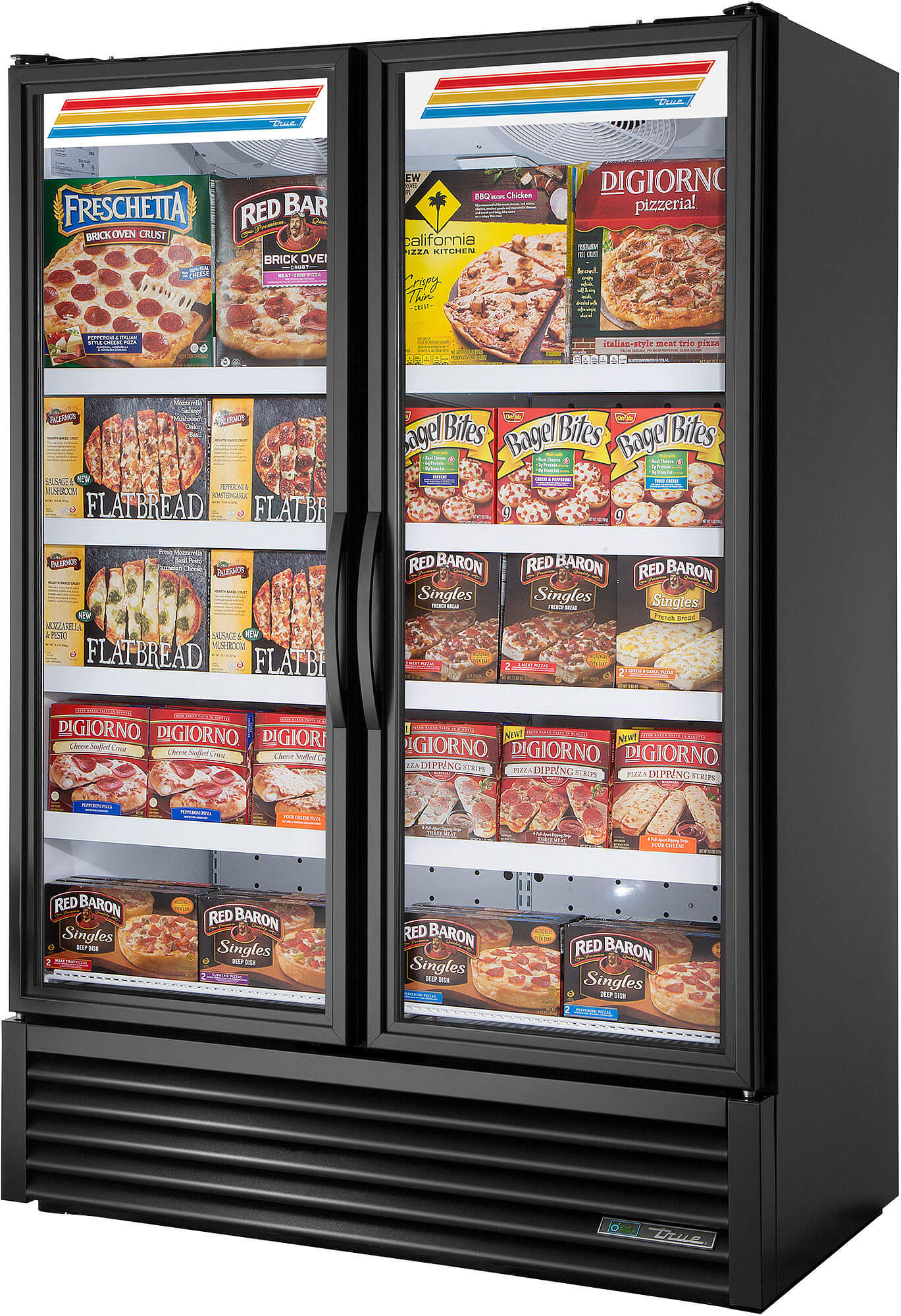 Padela PDGB-44F-ES 55 2-Section Glass-Door Merchandiser Freezer