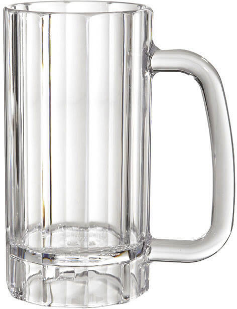 GET 00085-PC-CL 20 oz Beer Mug, Polycarbonate, Clear