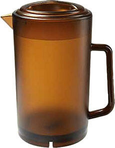 G E T P-3064-1-CL Textured Clear Polycarbonate 64 oz Pitcher W Lid