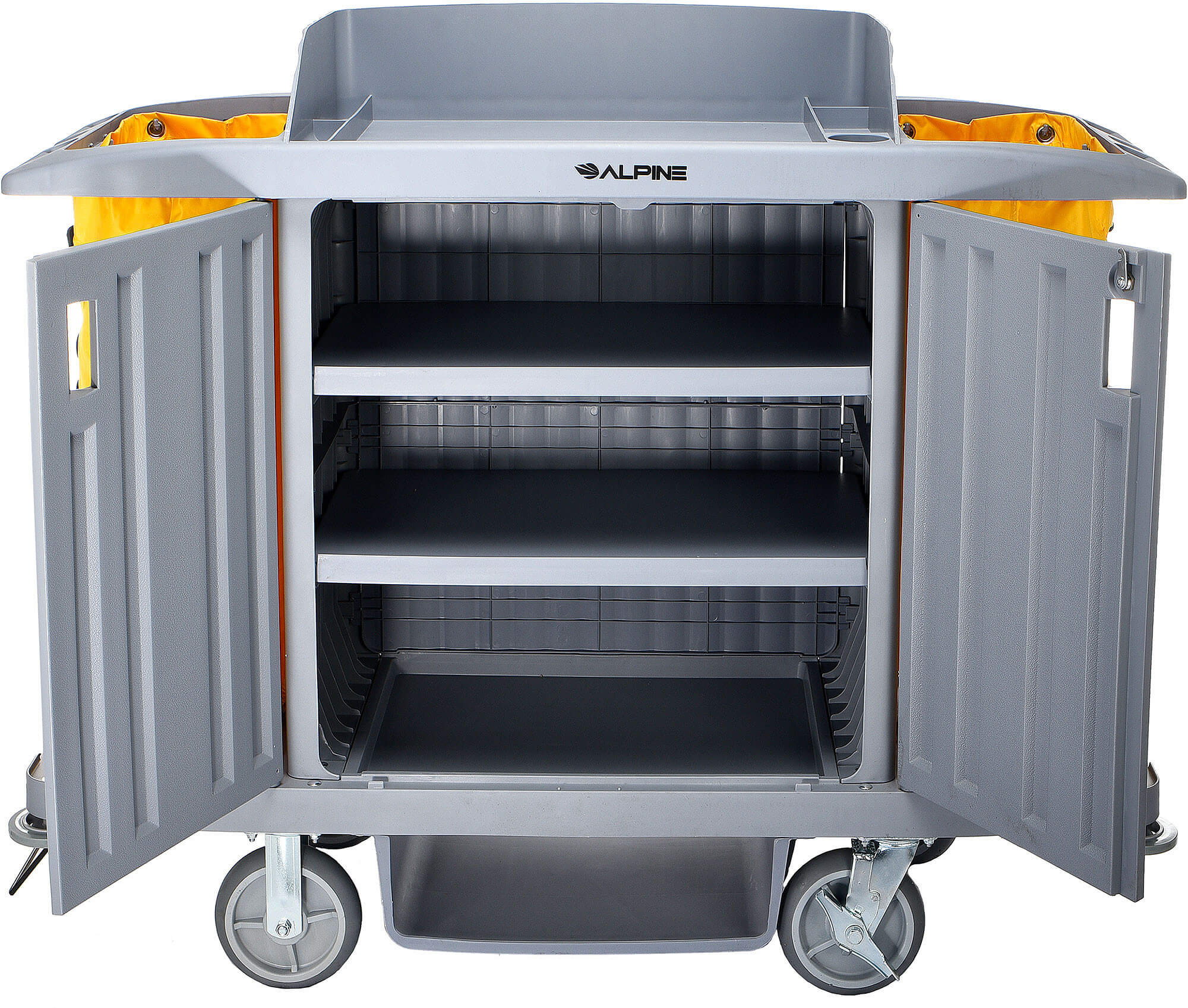 Alpine ALP463-3 21W x 59H x 51D Lodging Hotel and Housekeeping Cart -  Culinary Depot