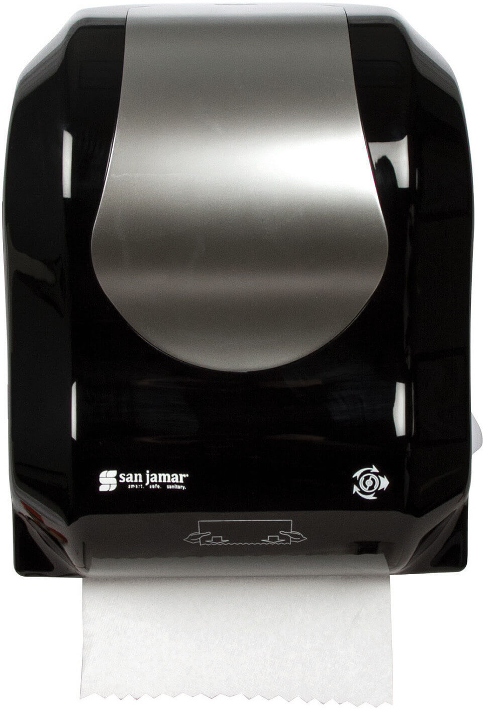 San Jamar Black/Silver Automatic Paper Towel Dispenser in the
