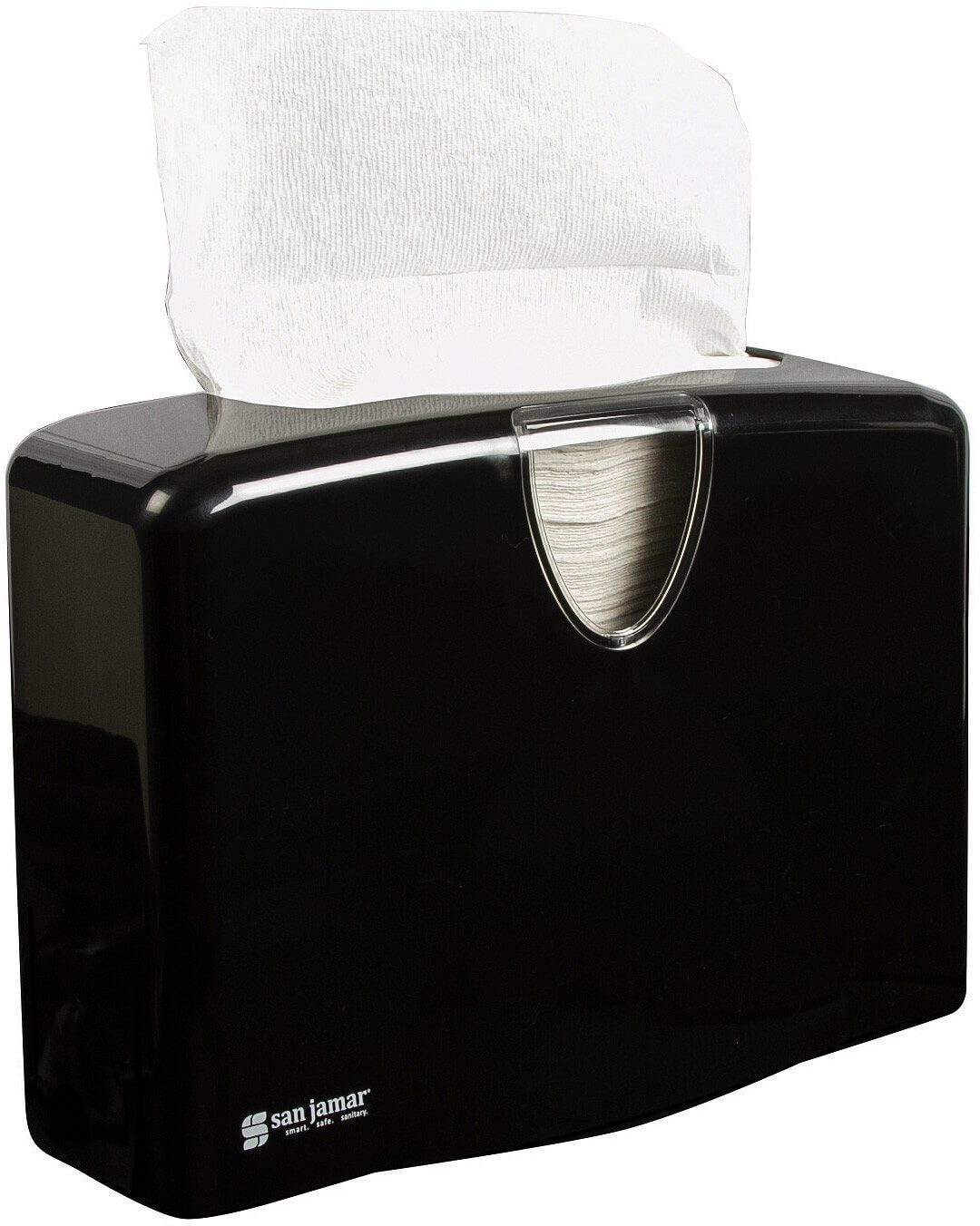 San Jamar T1740BK, Countertop C-Fold / Multi-Fold Paper Towel Dispenser, Black