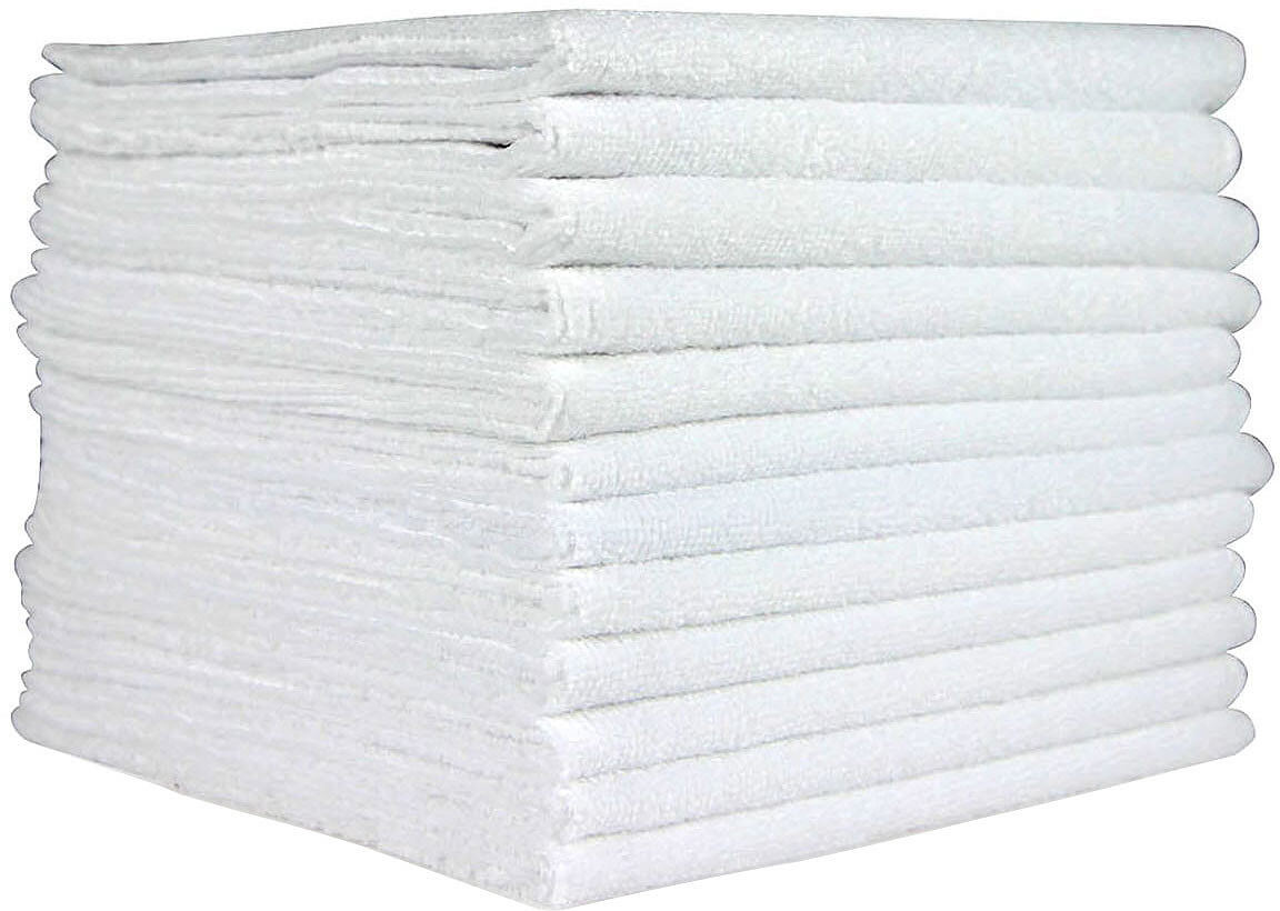Microfiber Cleaning Cloths White 50Pk Absorbent Cleaning Rags Lint Free  Cloth Sc
