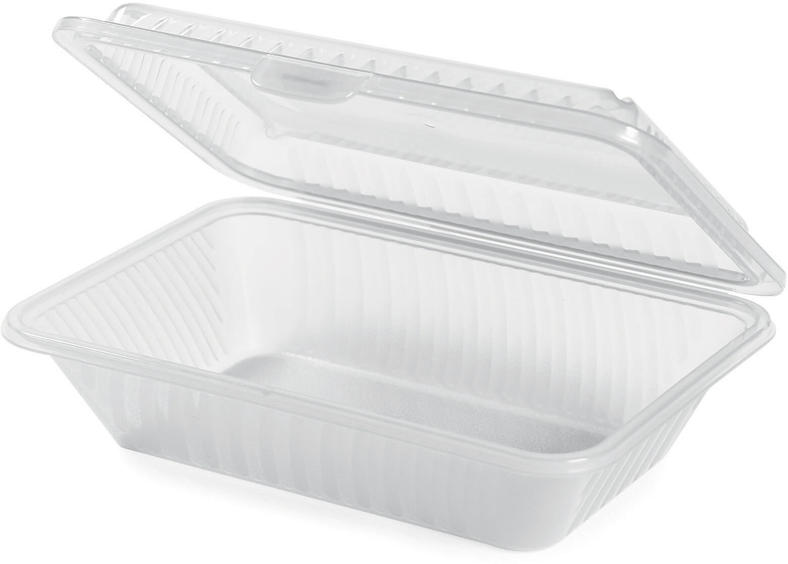 Jade Eco-Takeouts 9 x 9 3-Compartment Food Container by G.E.T. - EC-09-1-JA