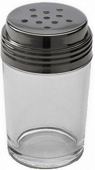 American Metalcraft GLA317 12 oz. Glass Spice Shaker with Stainless Steel  Lid