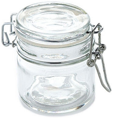 American Metalcraft HMJ4 16 oz. Glass Hinged Apothecary Jar