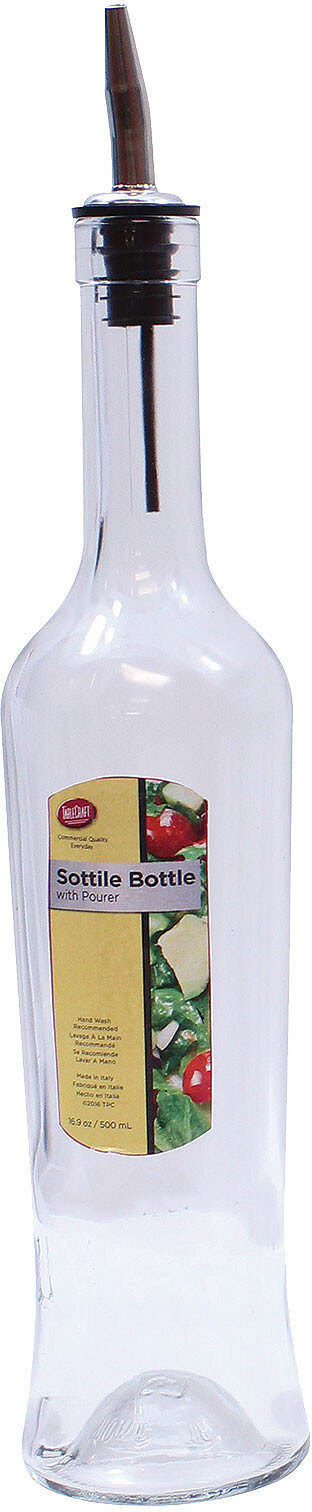 Erogatore Per Olio E Aceto In Vetro A Nido D'ape, 170 Ml, Con Tappo In Acciaio Inox, TableCraft