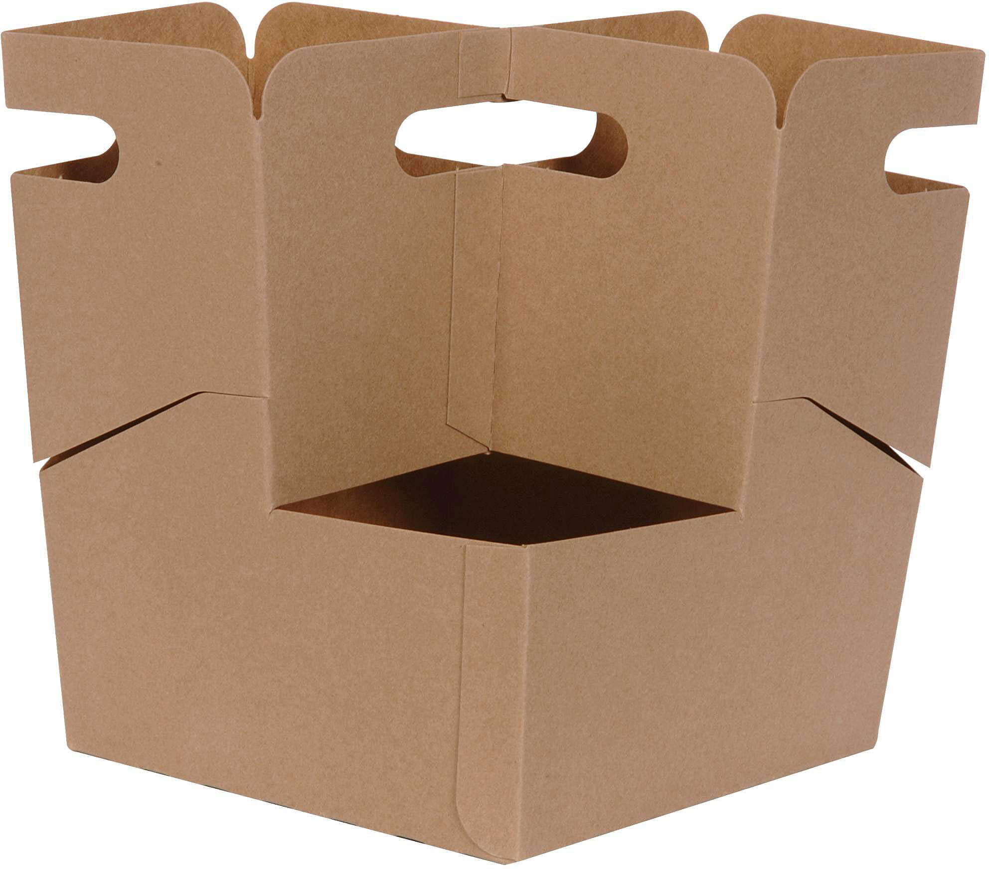 Dixie 4DCKDR, 4 Cup Heavy Duty Kraft Drink Carrier, Brown (200/case)