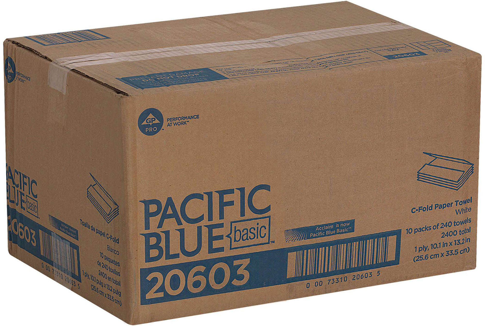 1712751566-41189100.jpg?v=  Pacific Blue Basic Paper Towel C-Fold  1-Ply display picture 1