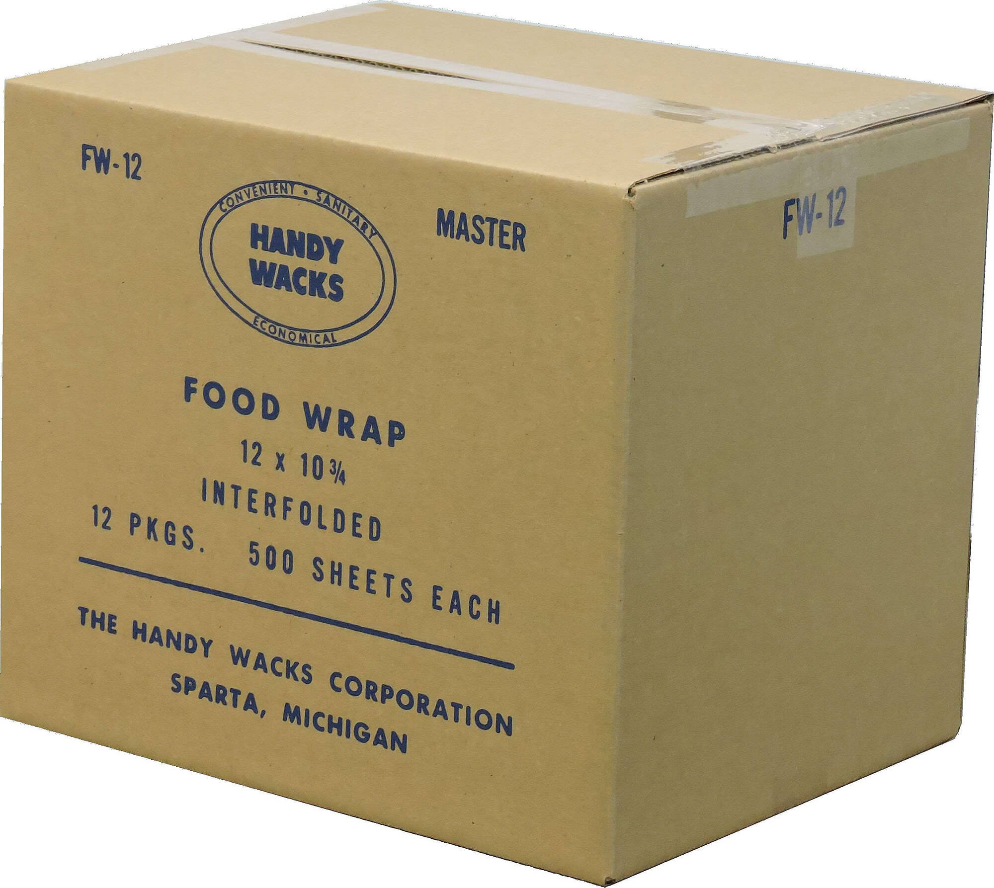 Handy Wacks EZ6C, 6x10-3/4-Inch Interfolded Medium Grade Dry Waxed Paper, 12X500