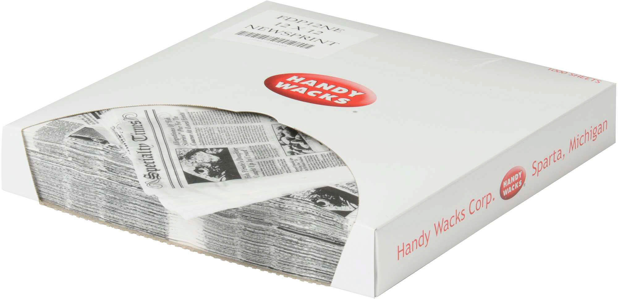 Choice 16 x 12 Kraft Newspaper Print Deli Sandwich Wrap Paper - 500/Pack