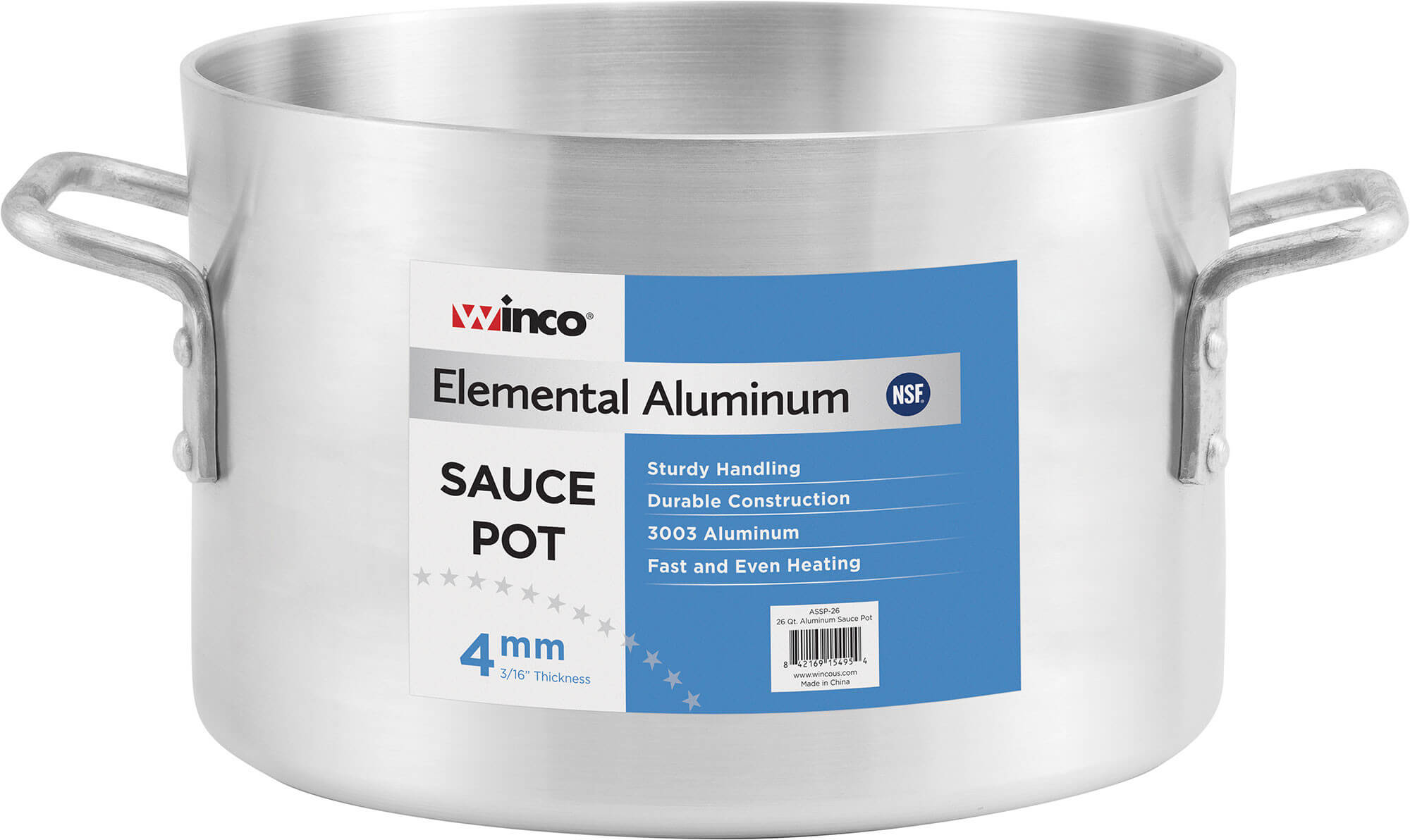 Winco 50 Quart Stock Pot, Aluminum