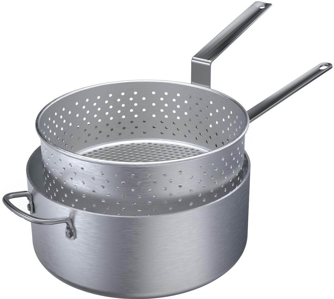 Vollrath 681112, 12 Qt Wear-Ever Aluminum Fryer Pot w/ Basket