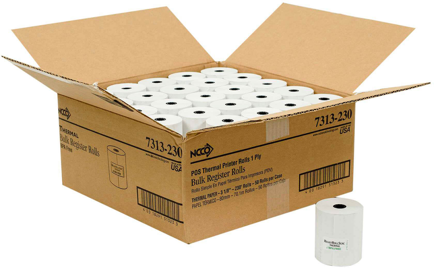 中古】National Checking Phenol Free Thermalホワイト1プライ