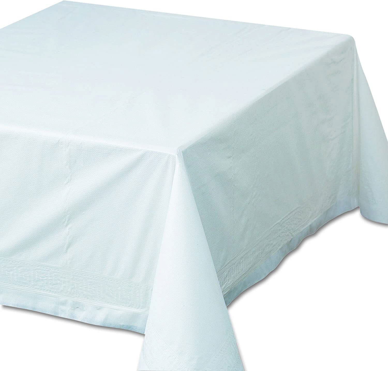 Hoffmaster 114000 40 x 300' White Plastic Table Cover Roll