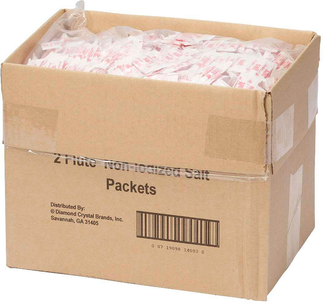 DYMA Brands 14003, 0.75g Packet Brand Fluted Salt Portion Packets