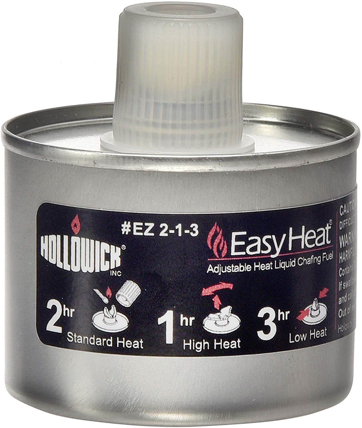 Hollowick EZ 2-1-3, 1-3 Hour Easy Heat™ Liquid Wick Chafing Fuel