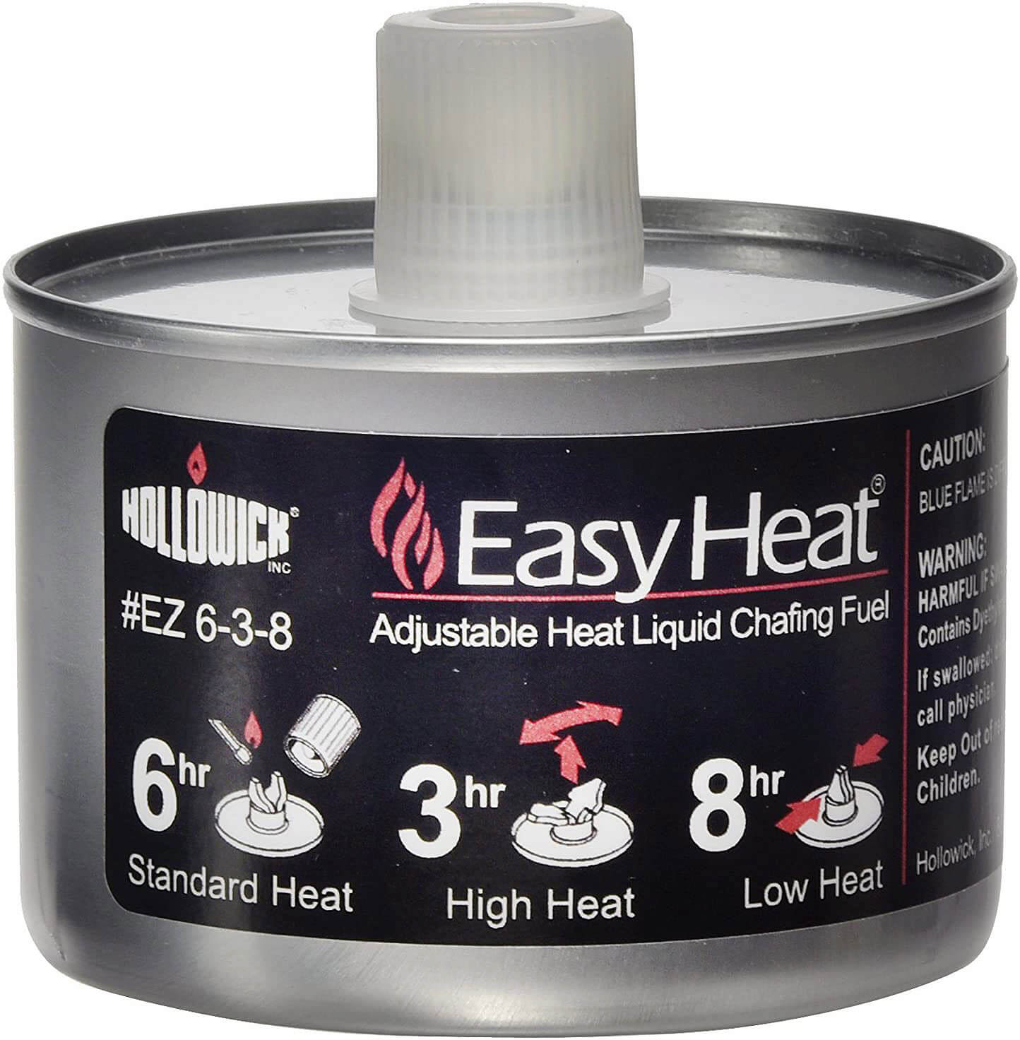 【未使用・24個セット】ホロウィック イージーヒート 液体燃料 EZ-6-3-8 Hollowick EZ638-6PK, 3-8 Hour Easy Heat™ Liquid Wick Chafing Fuel