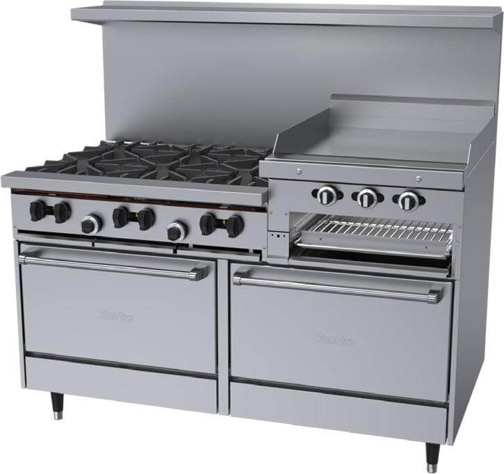 Garland X60-6R24RR, 6 Burner Gas Restaurant Range w/ 24