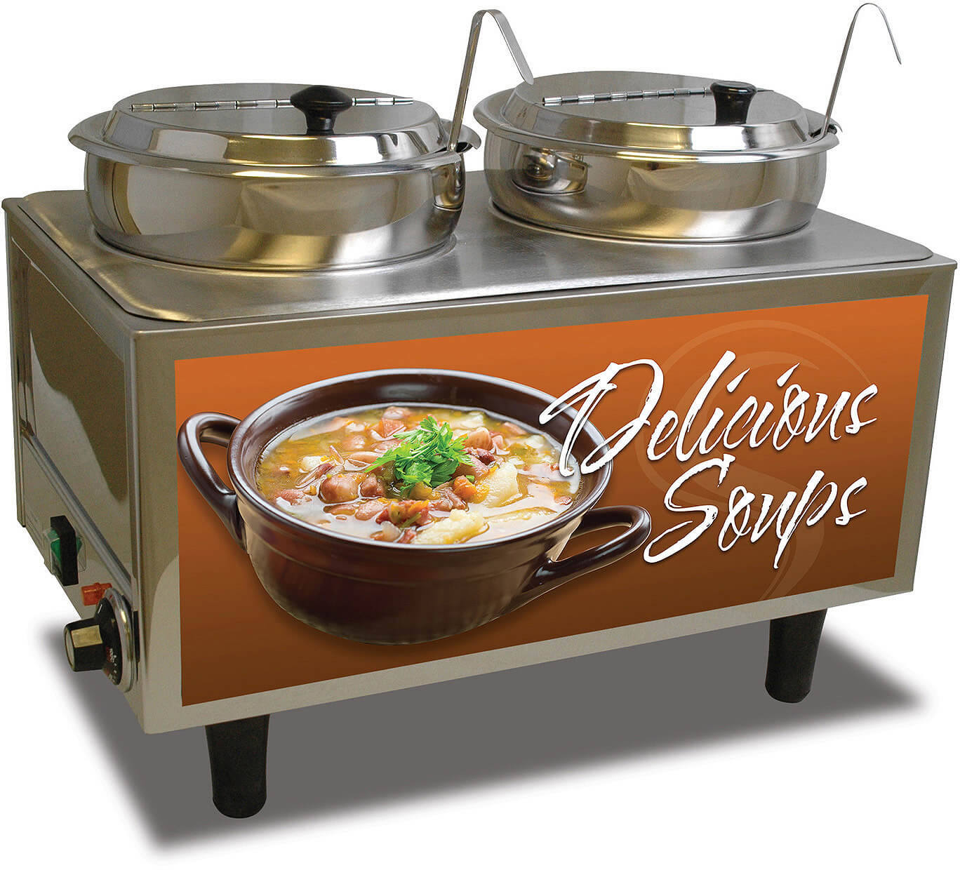 Vollrath 72045 Cayenne 4 qt. Double Well Rethermalizer Soup Warmer