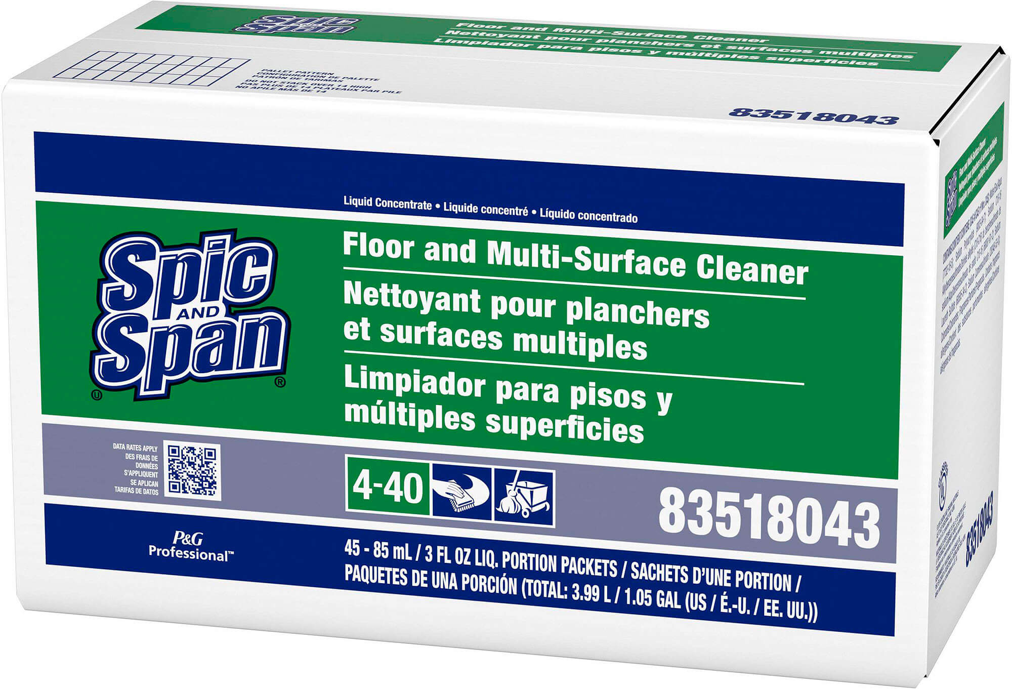 Spic and Span 02011, 3 oz Floor & Multi-Surface Cleaner Portion