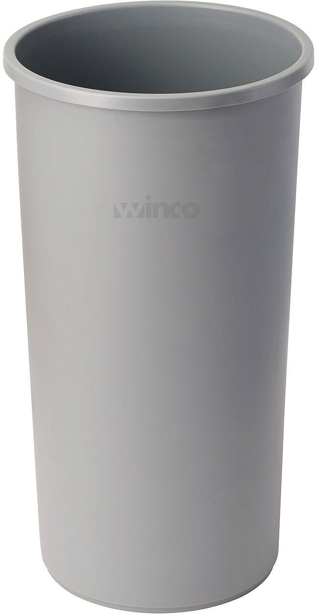 Winco 32 gal Large Trash Can, Gray