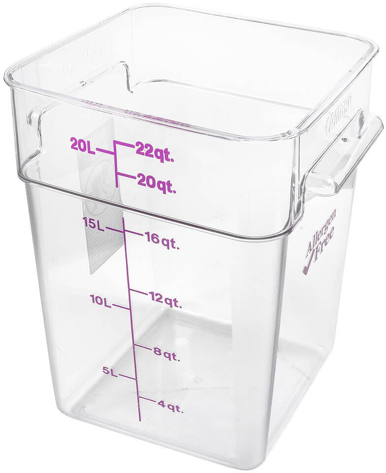 Cambro Manufacturing Poly Round Food Container, White, 2 qt