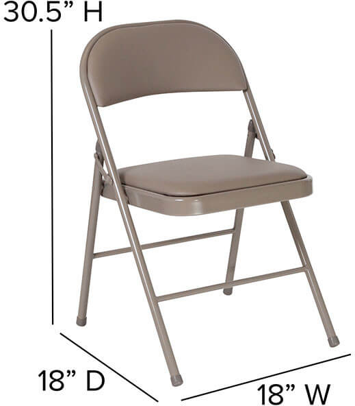 Flash Furniture HA-F003D-GY-GG, Hercules Indoor Metal Folding