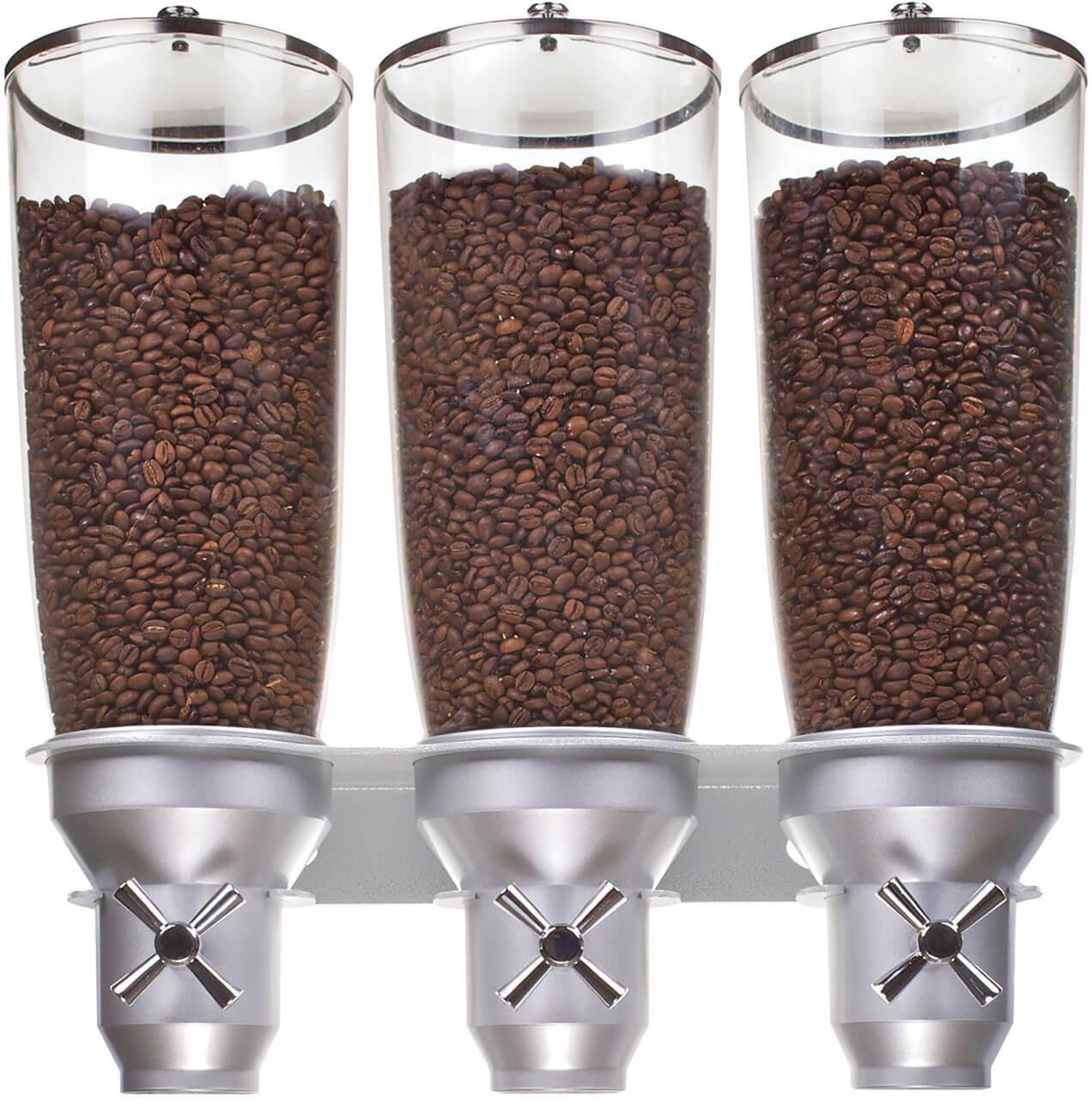 Cal-Mil 3518-3-39, Triple 5L Wall Mount Cereal / Dry Food Dispenser