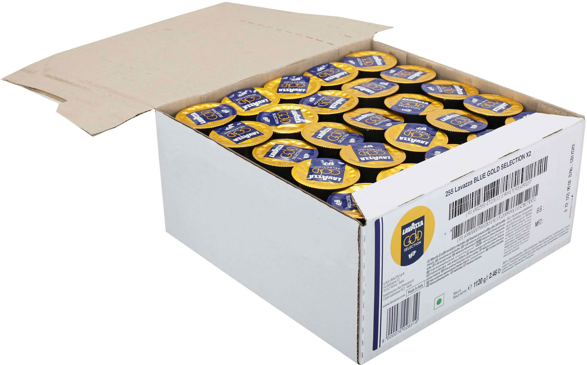 Lavazza 255, 2-Cup Gold Selection Double Light Roast BLUE Espresso