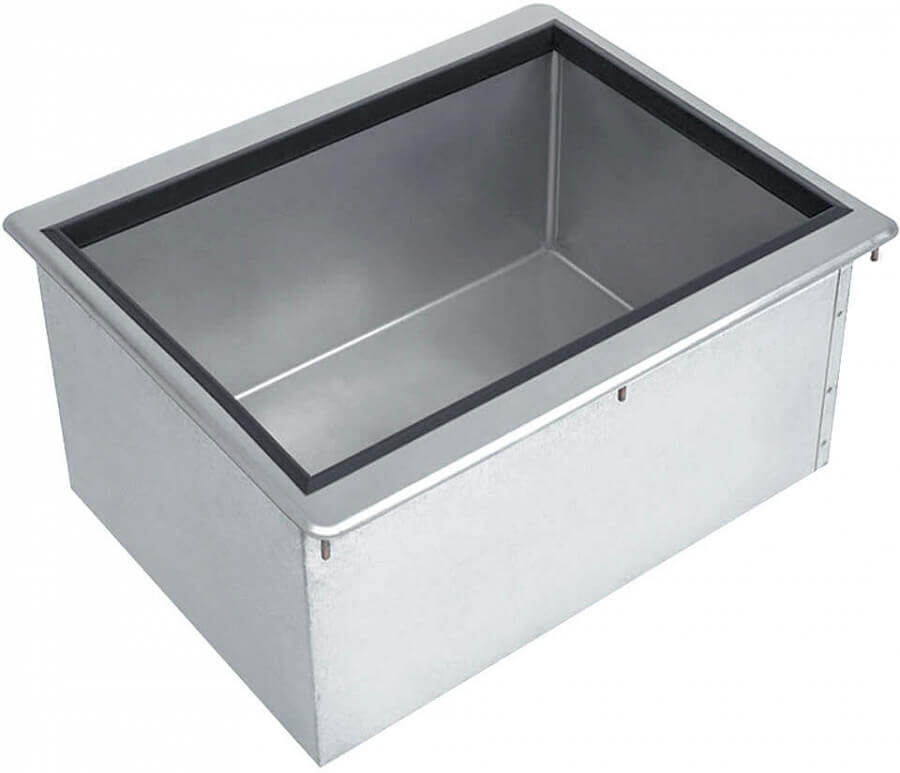 24X 21 Ice Bin & Lid w/ 8 Circuit Cold Plate Stainless Steel w/ Drain