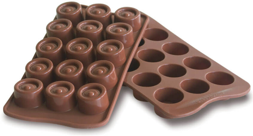 Silikomart Imperial Brown Silicone 15 Compartment Chocolate Mold SCG03