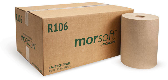 Morcon R106, 800 ft Morsoft® Paper Towel Roll, Brown (6/case)
