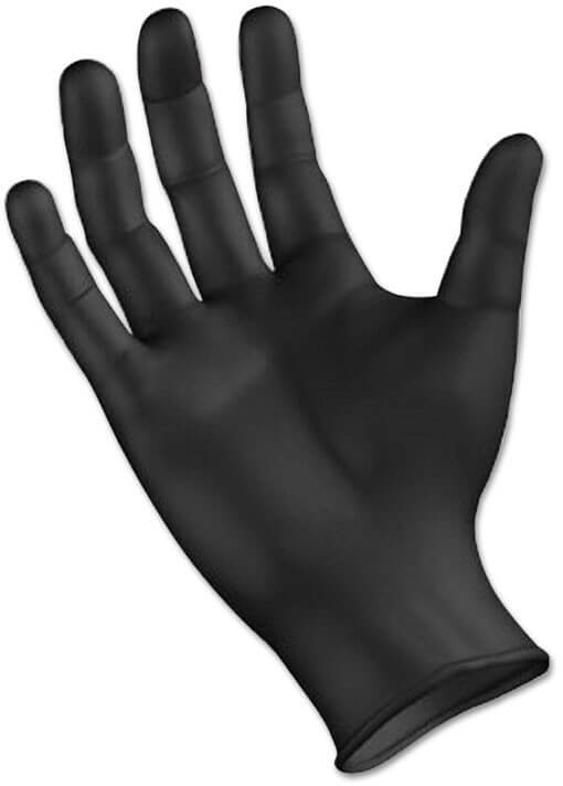 ハニコ　ブラック 36 Boardwalk BWK396MCTA, Black Powder-Free Nitrile Disposable Gloves