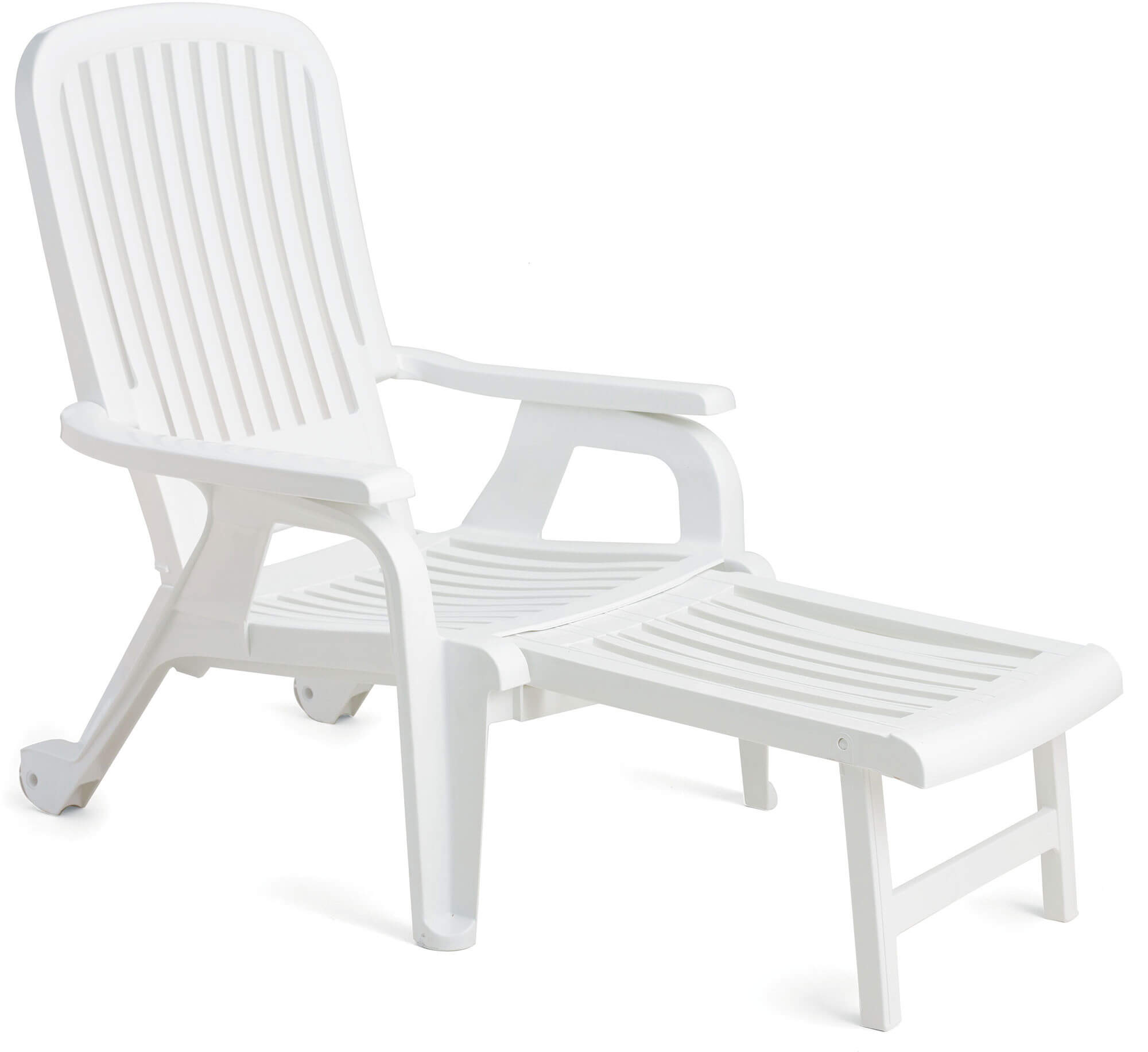 フランス製 Grosfillex サマーベッド　激レア！ Grosfillex US658004, Bahia Stacking Resin Deck Chair w/ Built-In