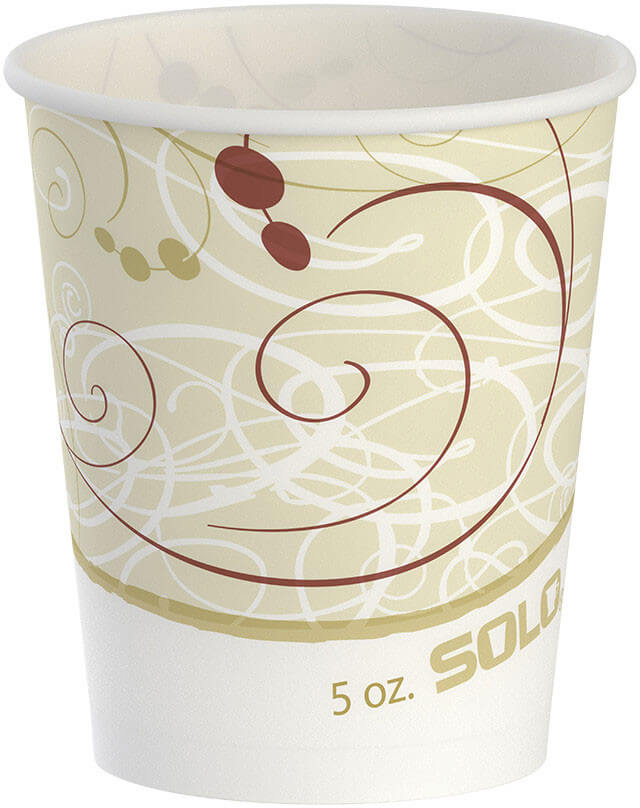 Solo R53-J8000, 5 oz Compostable Paper Cold Cup, Symphony (3,000/case)