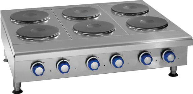 Imperial Range IHPA-6-36-E 36 Electric 6 Burner Hot Plate - 240V, 1 Phase