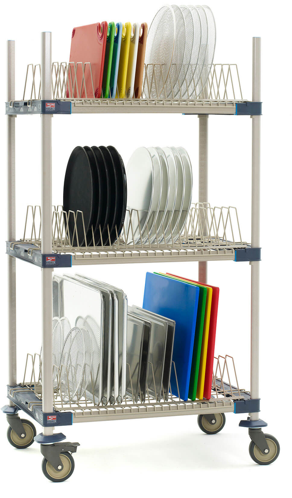 MetroMax i PR48VX4 Mobile Drying Rack with Two Tray Racks and Two