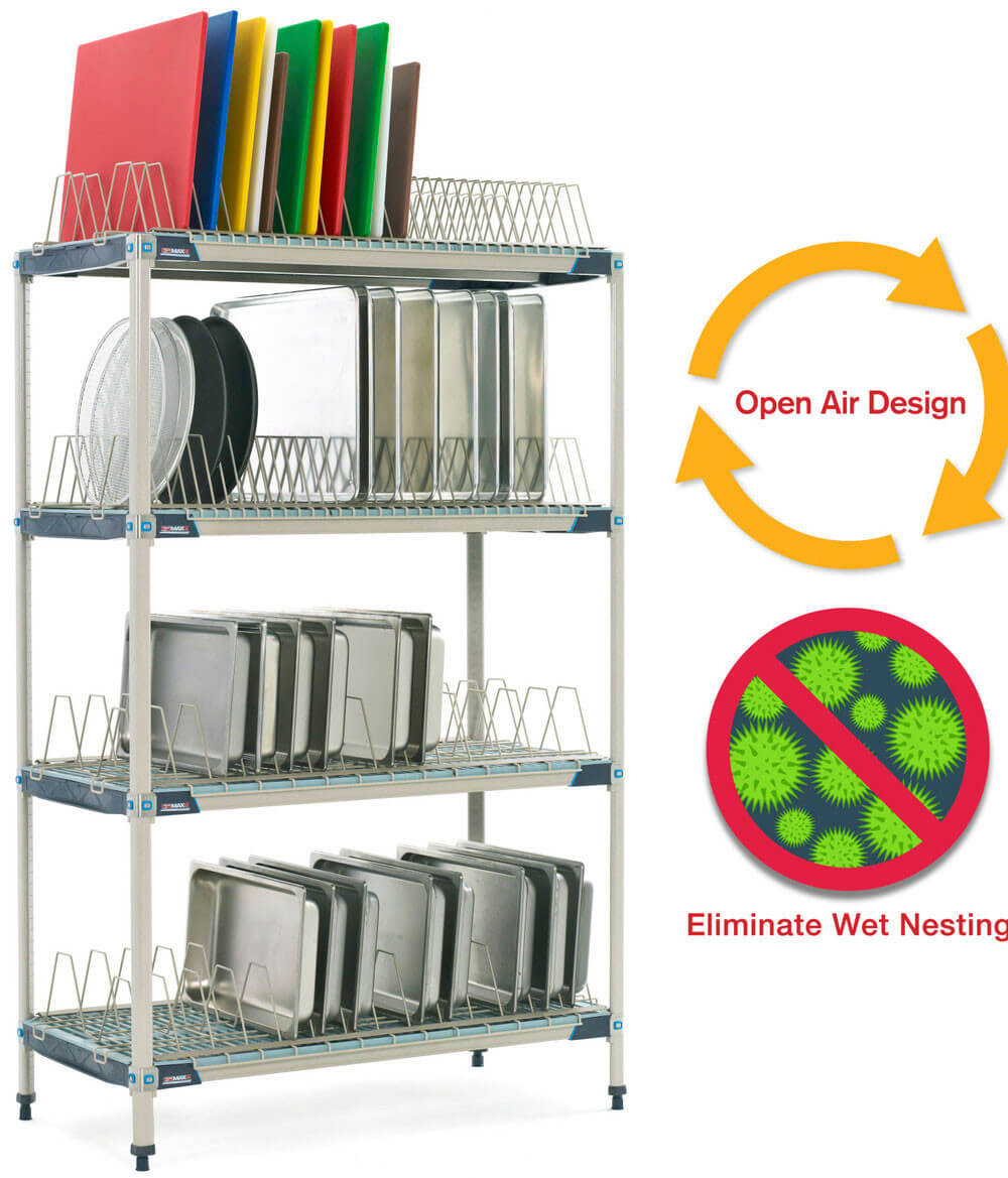 Metro PR48X3 MetroMax I Stationary Drying Rack, 24 x 48 x 75.5