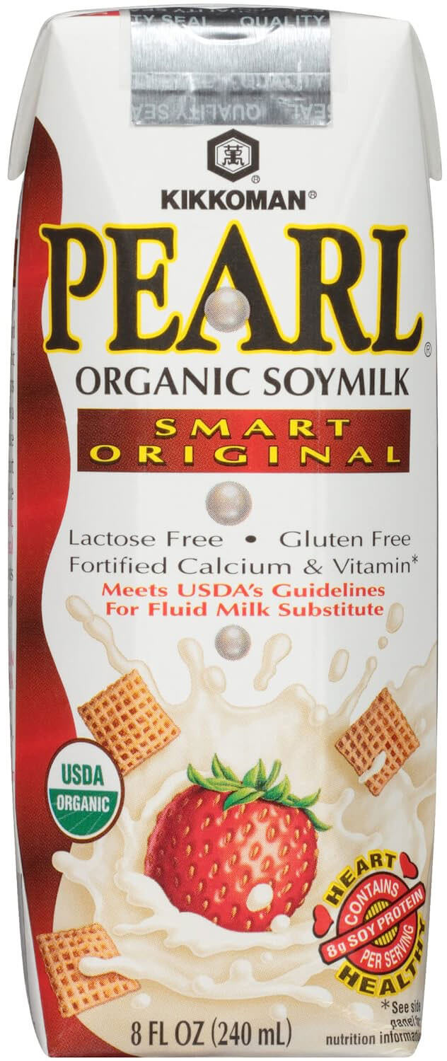 Kikkoman 06183, 8 fl oz Pearl Organic Smart Original Soy Milk (24