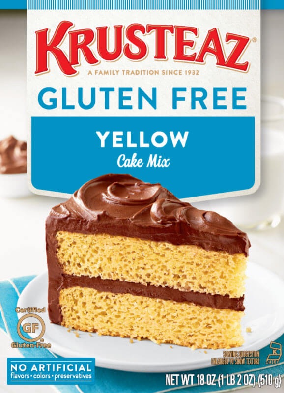 Krusteaz 722-4012, 18 oz Gluten-Free Yellow Cake Mix (8/case)