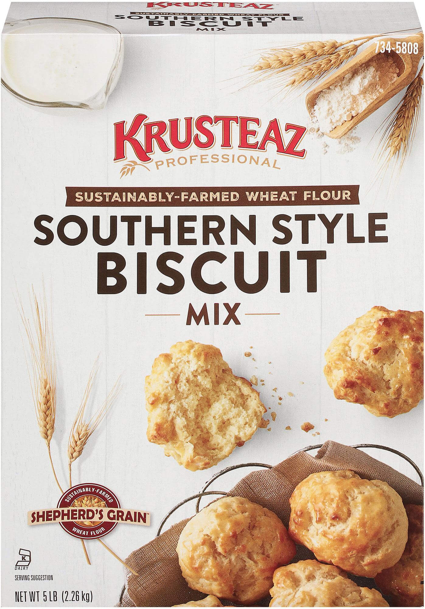 Krusteaz 734-5808, 5 Lbs Shepherd's Grain Southern Style Biscuit