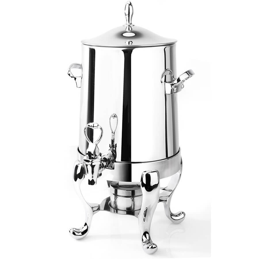 Stainless Steel Coffee Urns Brass Trim