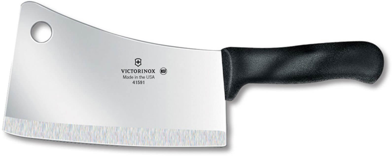 7.6059.17 - VICTORINOX Cleaver, Chinese, 8 x 3 Black Polypropylene Handle