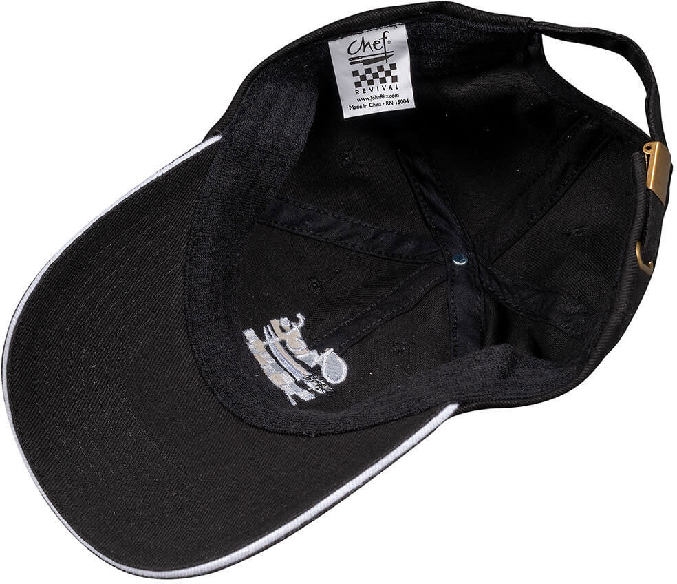 Mercer Culinary Classic Baseball Cap - Black, Cotton With Mesh Back, One Size Fits Most - View #6