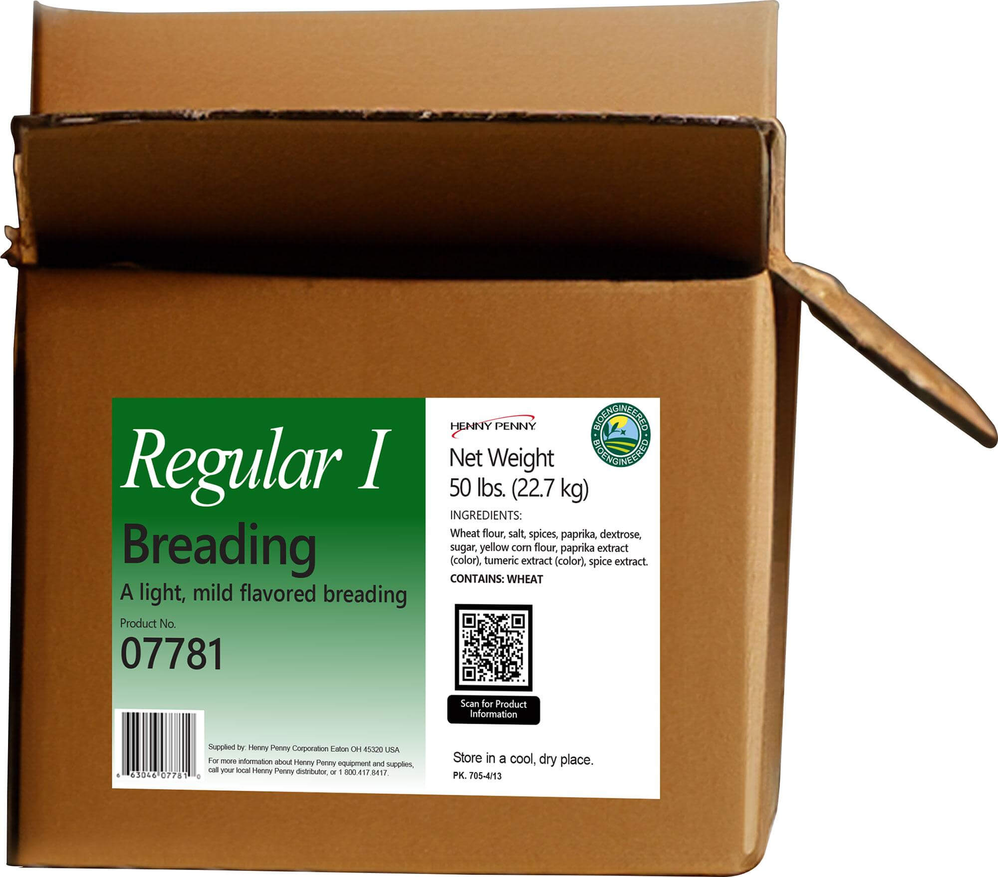 Henny Penny 07781, 50 Lb MSG-Free Regular PHT Breading Fryer Mix